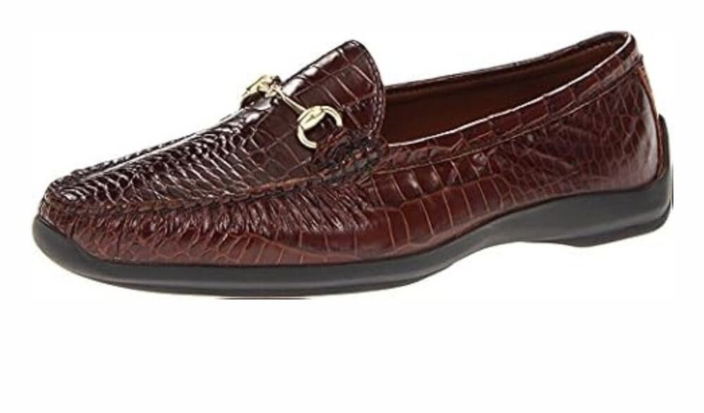 Allen Edmonds Mens Grand Cayman Horsebit Croc Leather Oxford Dress Shoes Size 7D